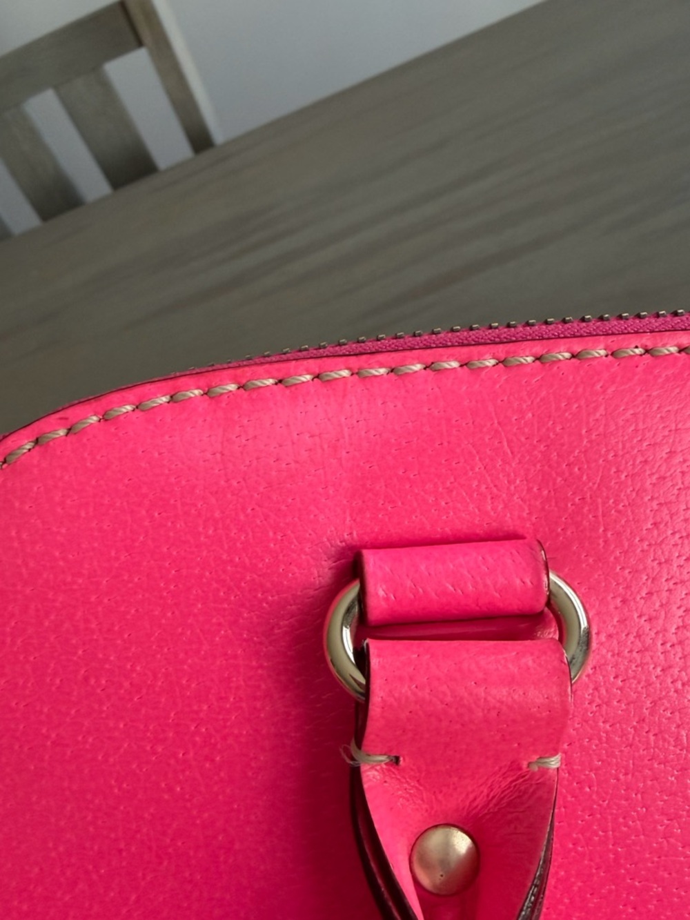 Kate Spade hot pink leather tote bag purse - Picture 16 of 16